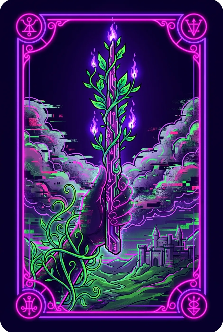 Ace of Wands, upright, a Core tarot card