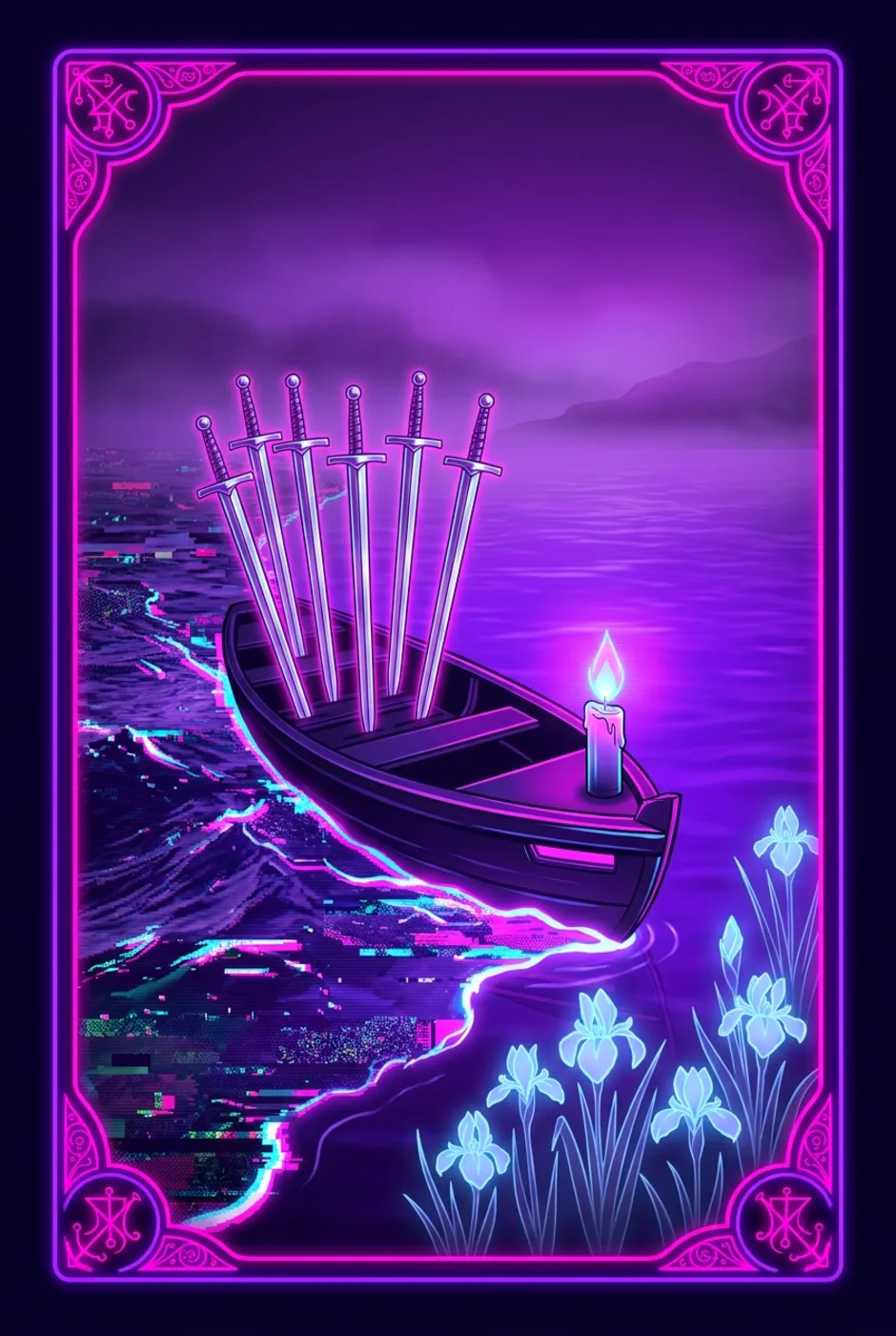 Six of Swords, reversed, a Core tarot card