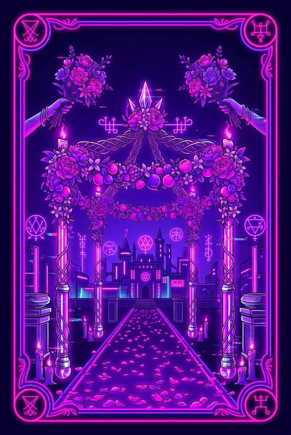 Four of Wands, reversed, a Core tarot card