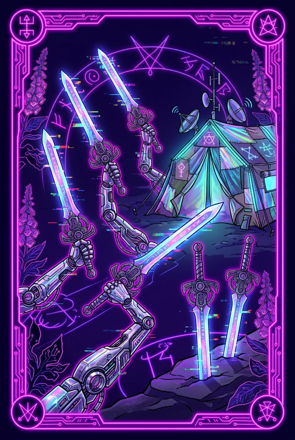 Seven of Swords, upright, a Core tarot card