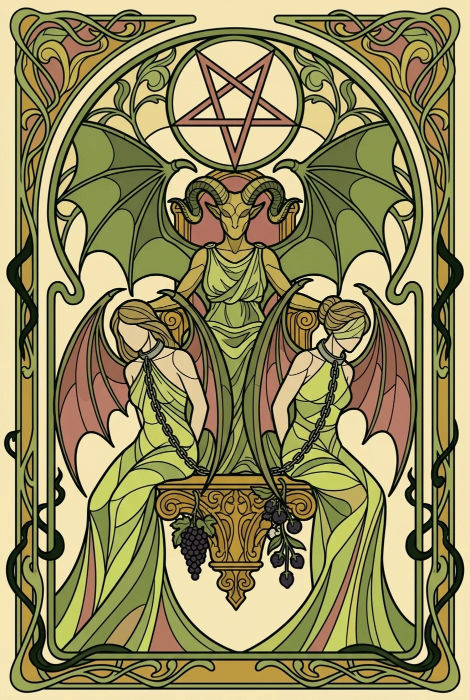 The Devil, reversed, a L'Heure Verte tarot card
