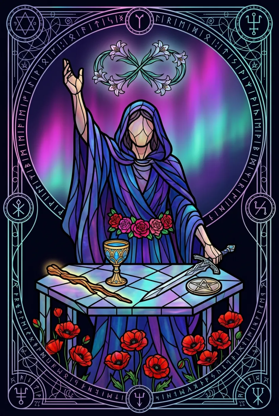 The Magician, reversed, a Witching tarot card